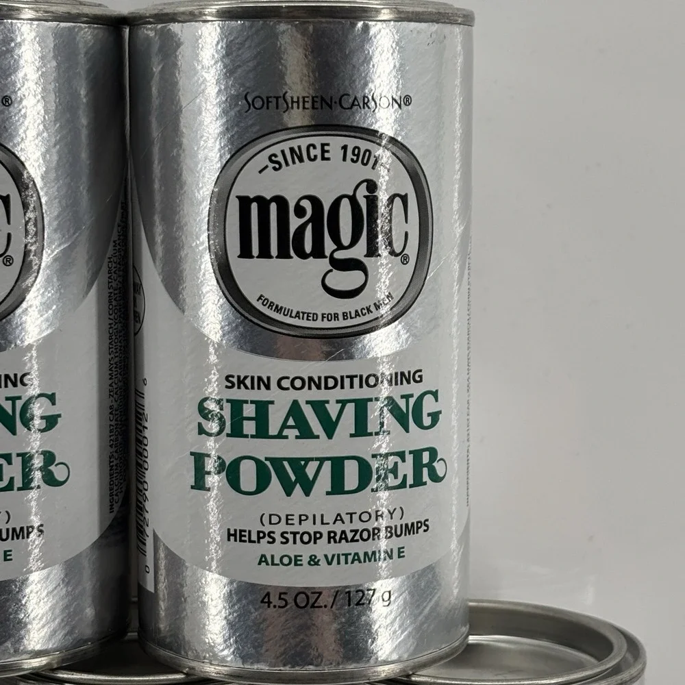 SoftSheen-Carson Magic Skin Conditioning Shaving Powder 5 Cans 4.5 Oz/127g Each